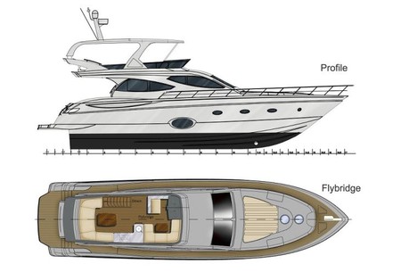 63' Luxury Personal Pleasure Yachts Layout (1)