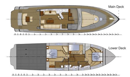 63' Luxury Personal Pleasure Yachts Layout (2)